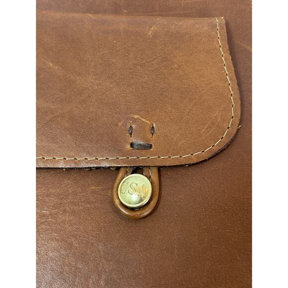 Military Goods James C. Ritchie Leather Haversack Crossbody Saddle Bag Messenger - Picture 9 of 16